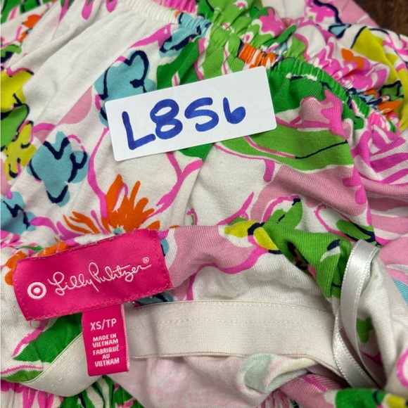 Lilly Pulitzer Pink and Green Floral‎ Jumpsuit - Picture 3 of 5